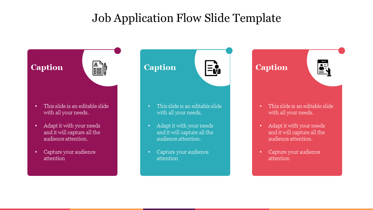 Free - Simple Job Application Flow Slide Template Presentation